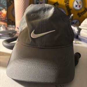 Nike Golf Dri-FIT Hat - Gray with White Swoosh